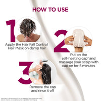 BBLUNT Hair Fall Control Heat Hair Spa Mask with Pea Protein & Caffeine for Salon-Like Hair Spa at Home - 70 g | Salon-Like Hair Spa in Just 5 Minutes* | Reduces Hair Fall & Strengthens Hair