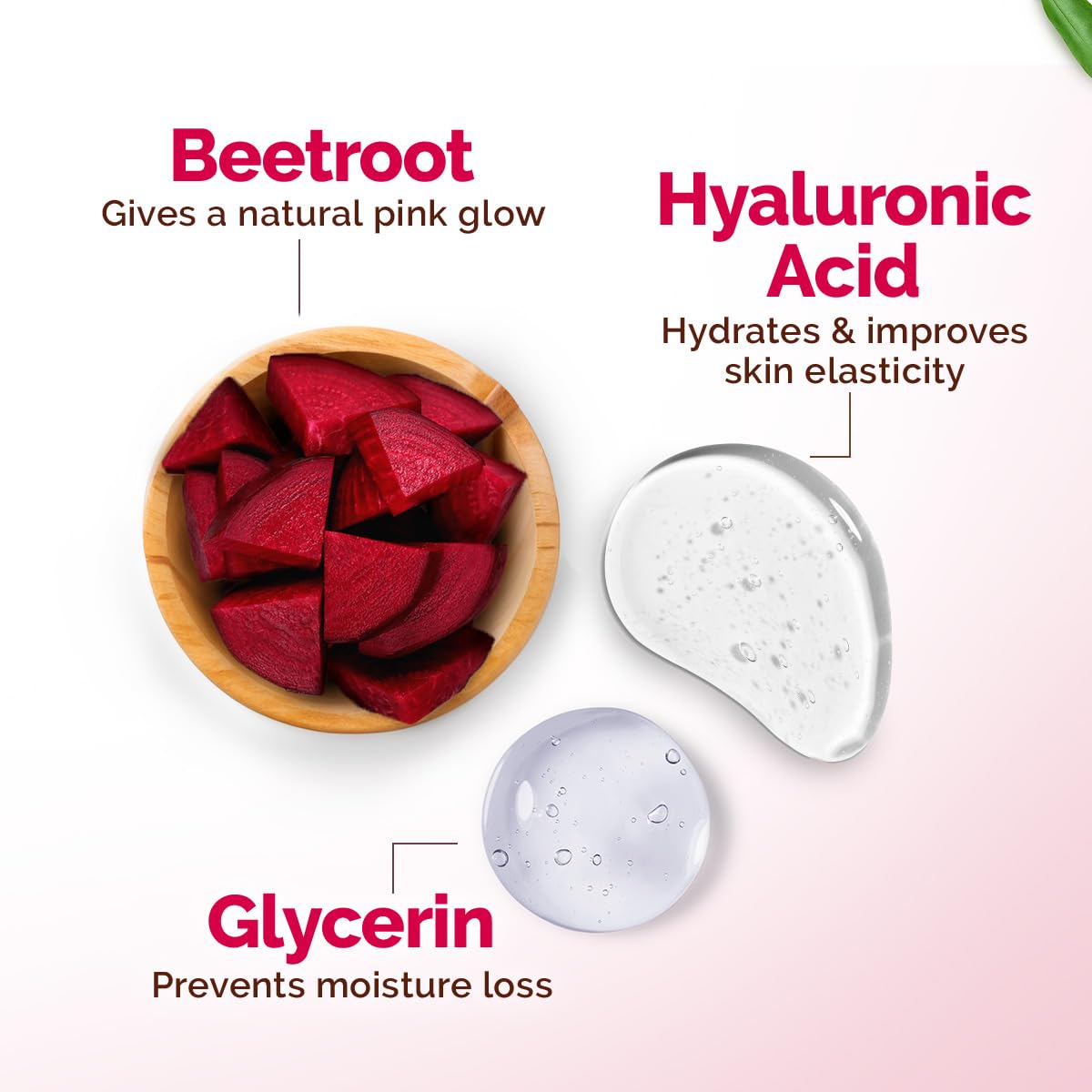 Mamaearth Beetroot Hydraful Light Moisturizing Cream With Beetroot & Hyaluronic Acid|For Hydrated Pink Glow|For Face, Hand & Body|24H Moisturization|Quick Absorbing|Non-Greasy|Soft Moisturizer|200 G