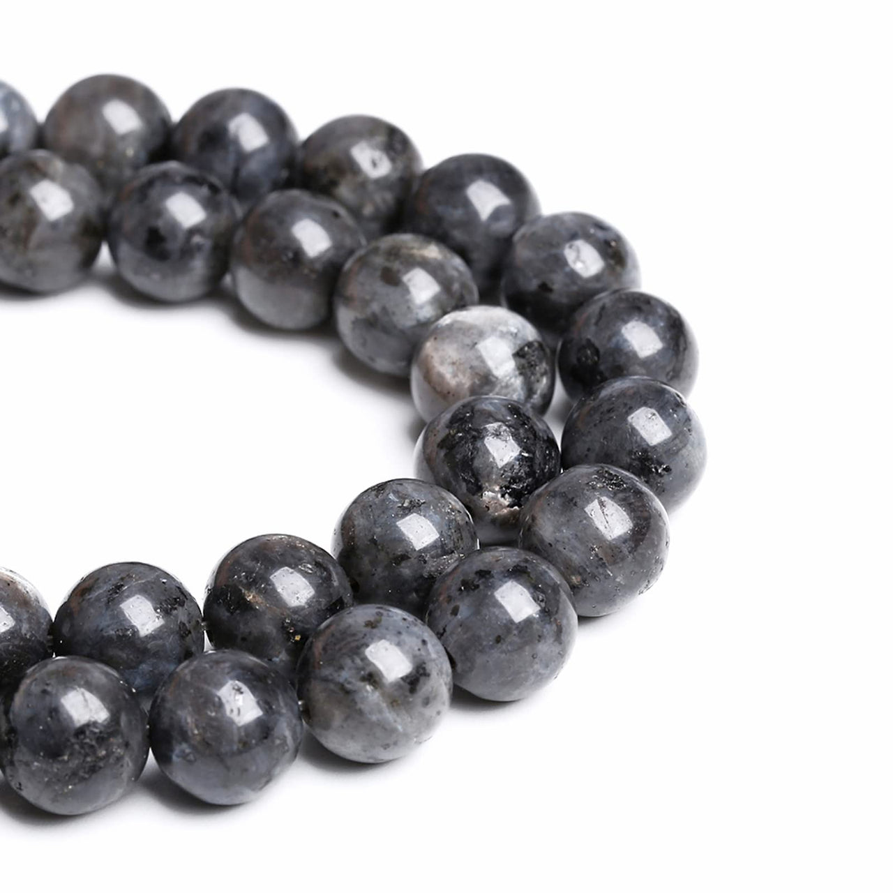 10MM 36PCS Natural Stone Black Labradorite Beads for Jewelry Making DIY Bracelet Energy Crystal Healing Power 10mm