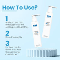 FIXDERMA Fcl Strengthening Shampoo| Strengthens Hair | Controls Hair Fall | Reduces Frizz | Promotes Hair Growth | Cleans Scalp | Mild Shampoo | Paraben & Sulphate Free - 200 Ml