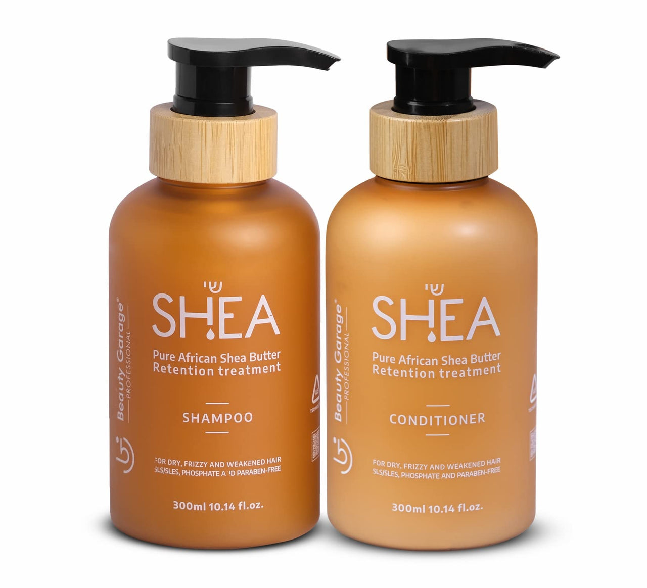 Beauty Garage African Shea Butter Shampoo and Conditioner for Women | Sulfate-Free Shampoo and Conditioner Hair Care Combo for Dry & Color-Treated Hair (Pack of 2)