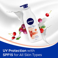 NIVEA Body Lotion Natural Glow, Cell Repair, Spf 15 & 50X Vitamin C 400ml