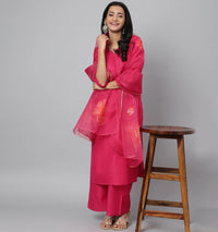 RATAN Straight Salwar Suit Kurta Palazzo Set with Printed Dupatta for Women