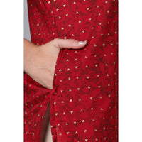 in. fuse by Shoppers Stop Mandarin Neck Printed Cotton Women Straight Fit Kurta