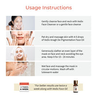 Vedix Customized Face Pack - Rejat Brightening Clay Mask For Tanned Skin With Masoor + Peppermint + Kaolin