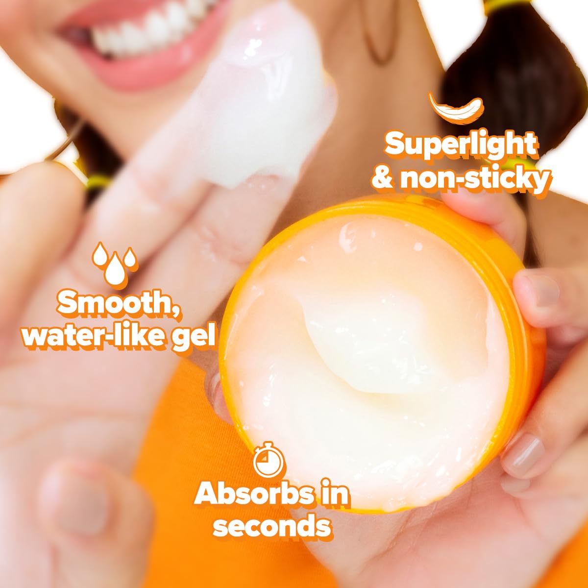 Aqualogica Glow+ Hydra Gel Moisturizer with Vitamin C & Papaya | 24-Hour Intense Hydration | Weightless Water-Like Gel Texture | Non Sticky & Quick Absorbing for Glowing Skin | 200 g