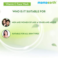 Mamaearth Vitamin C Face Wash for Women & Men | Toxin-Free & Oil-Free Face Wash | For Acne-Prone, Dry & Oily Skin | Illuminates Skin - 100 ml (Pack of 2)