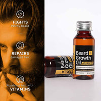 Ustraa Beard Growth Oil Advanced - 2 x 60ml - Lab Tested to increase Beard Growth rate by 40%, With Redensyl and DHT Booster, No Sulphates, No Parabens, No Silicone, No Mineral Oil (Set of 2)