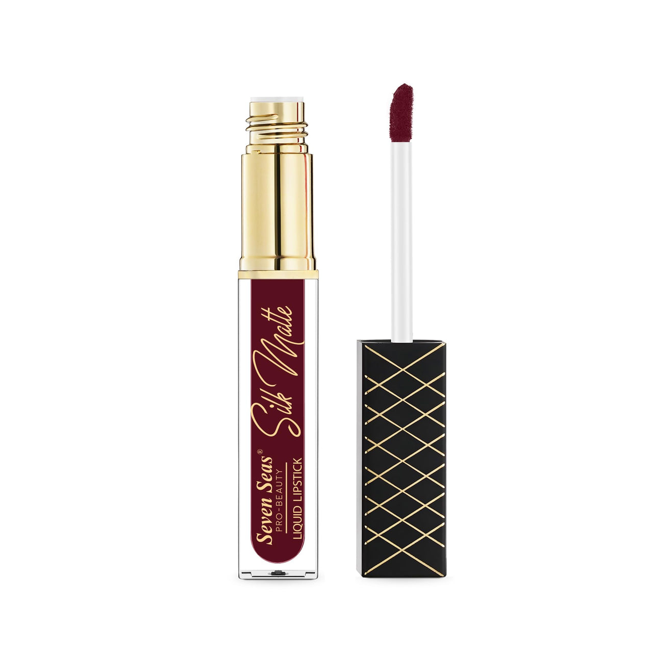 Seven Seas Silk Matte Liquid Lipstick | Long Lasting and Waterproof Liquid Lipstick for Women (Claret, 7ml)