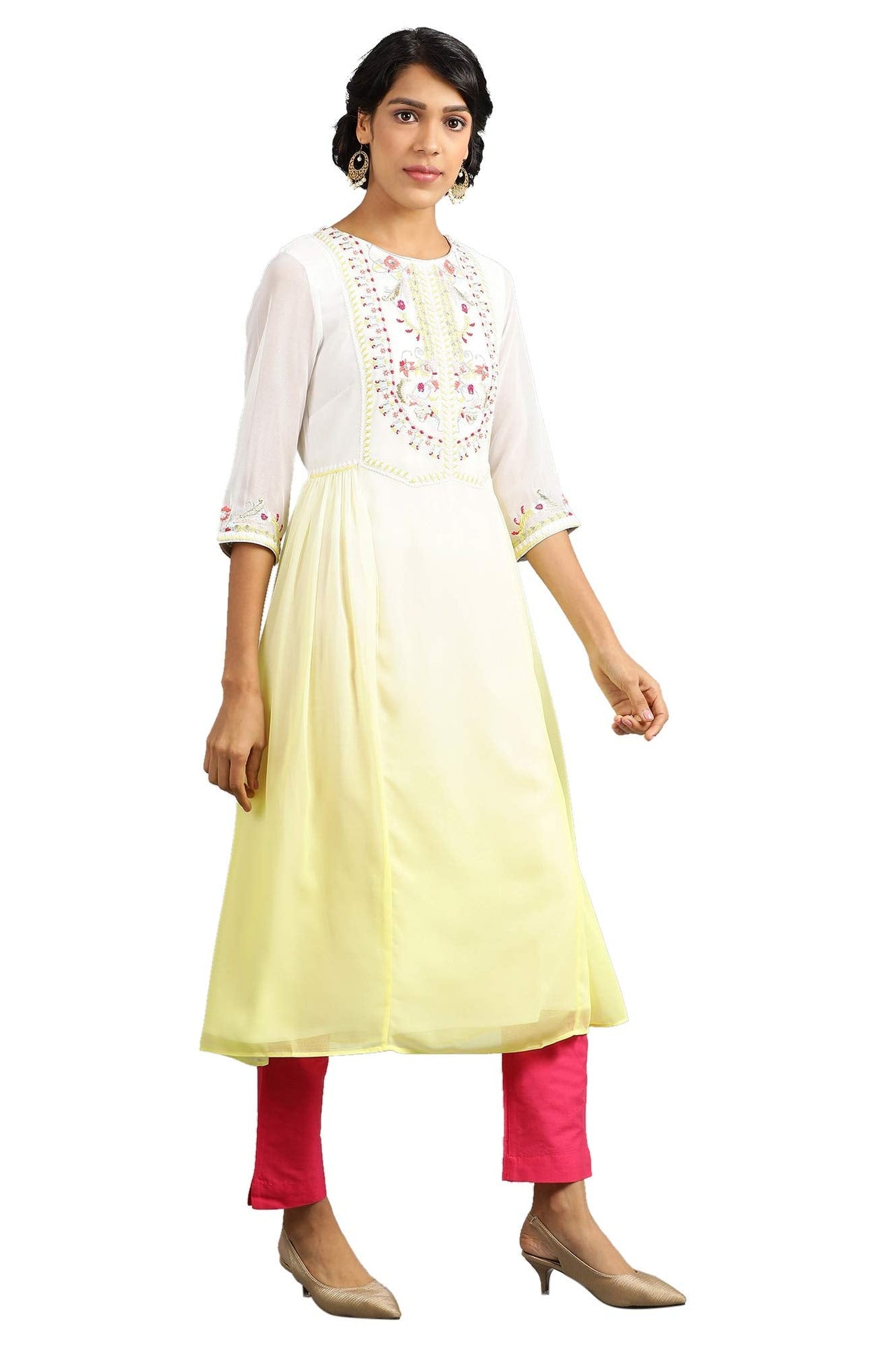 Wishful Women's  Georgette Straight Kurta