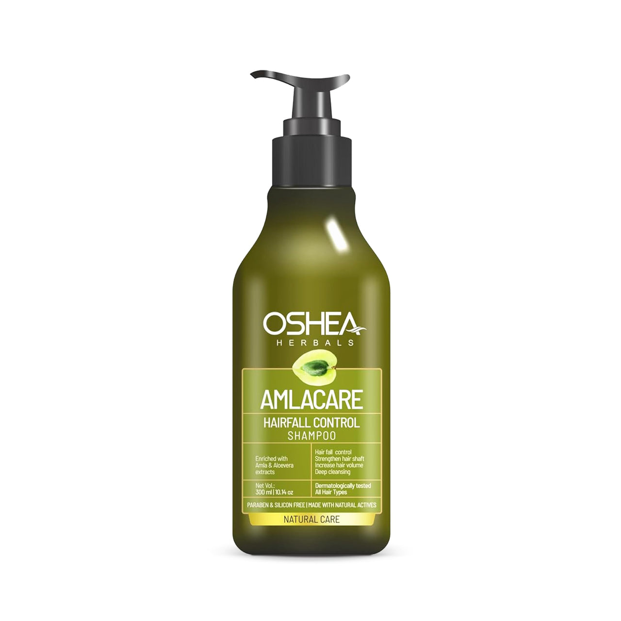 Oshea Herbals Amlacare Hairfall Control Shampoo for Men & Women | Strengthens Hair, Reduces Hairfall & Dandruff | Enriched with Aloe Vera & Amla Extracts - 300 ml