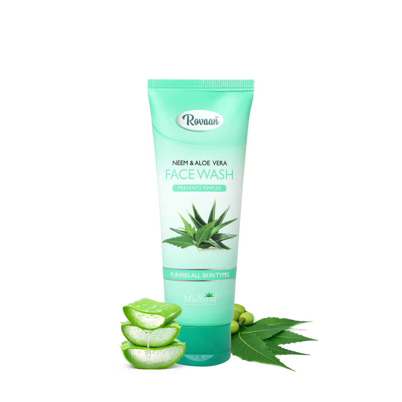 Multani Rovaan Face Wash |For All Skin Type with Neem & Aloe Vera |Get Tan Free Skin Care |100 Ml