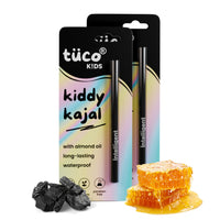 TuCo Kids Matte Kajal With Castor Oil & Almond | Safe Kajal For Babies | Water-Proof, Preservative-Free & 100% Lead-Free | No Added Harmful Chemicals, Black | Pack of 2