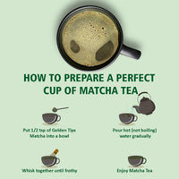 Golden Tips Authentic Japanese Mint Matcha Green Tea Powder – 100g (100 Servings) Tin Can, No Additives, Antioxidant-Rich Superfood, No Artificial Sweeteners