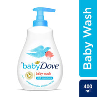 Baby Dove Rich Moisture Nourishing Baby Lotion, 400ml & Rich Moisture Hair to Toe Baby Wash, 400 ml Combo