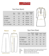 Ratan Women’s Cotton Readymade Salwar Suit Set. Printed Kurti Palazzo Set Latest