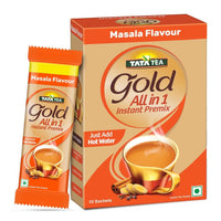 Tata Tea Gold All-in-1 Instant Premix Masala Tea, 14g Per Serve, Quick & Easy To Make Masala Chai, 10 Sachets