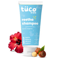 TuCo® Intelligent Mild Shampoo With Soapnut, Almond, Henna, Pomegranate for Ages 3+ Kids, Paraben & Sulphate Free - 100 ml (Pack of 1)