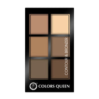 Colors Queen Contour & Bronzer Palette | Matte Finish & Long Lasting Formula | Easy to Blend, Creamy Texture, Lightweight Contour and Bronzer Palette for Face Makeup (Shade - 03, 17g)