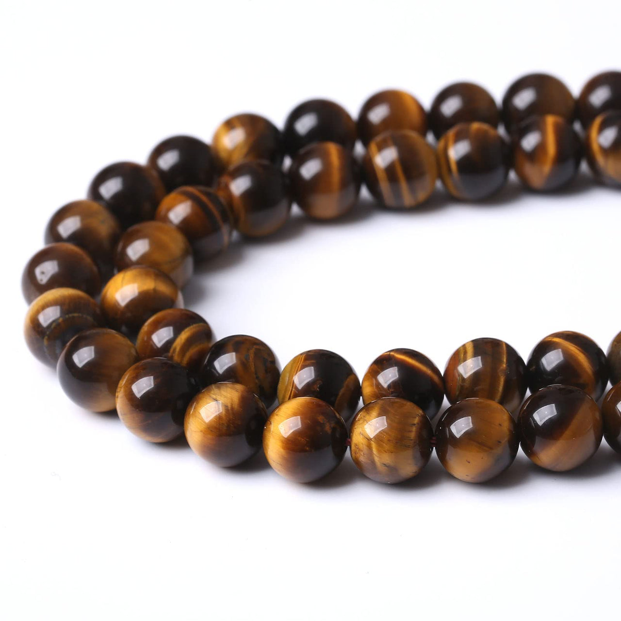45PCS 8MM AAA Yellow Tiger Eye Stone Beads Natural Gemstone Bead Crystal Healing Energy Jewelry Making DIY 15 inches