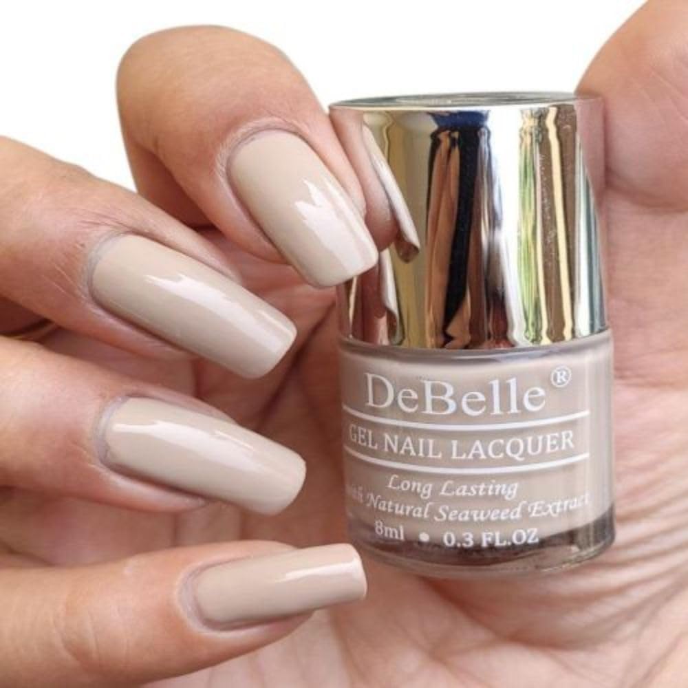 DeBelle Creme Finish Gel Nail Polish Victorian Beige (Beige), 8 Ml-Enriched With Natural Seaweed Extract, Cruelty Free, Toxic Free