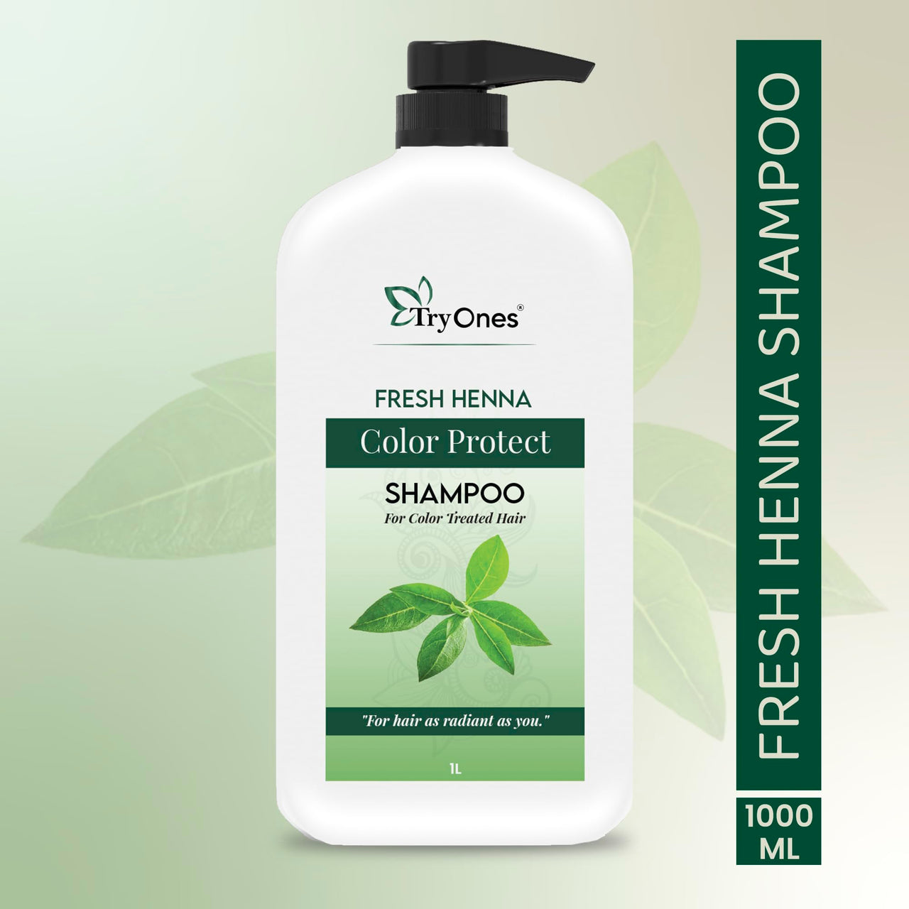 Henna Shampoo For Smooth, Shiny & Nourished Hair | Repairs Hair damage, Controls Frizz | For All Hair Types 1000 ml