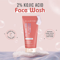 Glamveda 2% Kojic Acid Face Wash With 1% Niacinamide & Alpha Arbutin for dark spot & uneven skin tone clear glow 150ml
