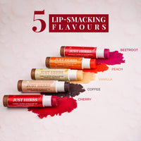 Just Herbs Tinted Lip Balm for Men and Women with SPF 20+ for Dark Lips to Lighten 4 g (Coffee)