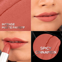 RENEE Prime Matte Lipstick - Spicy Cinnamon, Lightweight & Long-Lasting Formula, Creamy Matte Finish, One Swipe Application, Non-Drying, Vitamin E Infused, 4.5Gm
