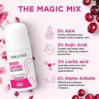 Orgatre Intimate Area Lightening Brightening Roll On Serum for Dark Areas With 5% AHA 50ml