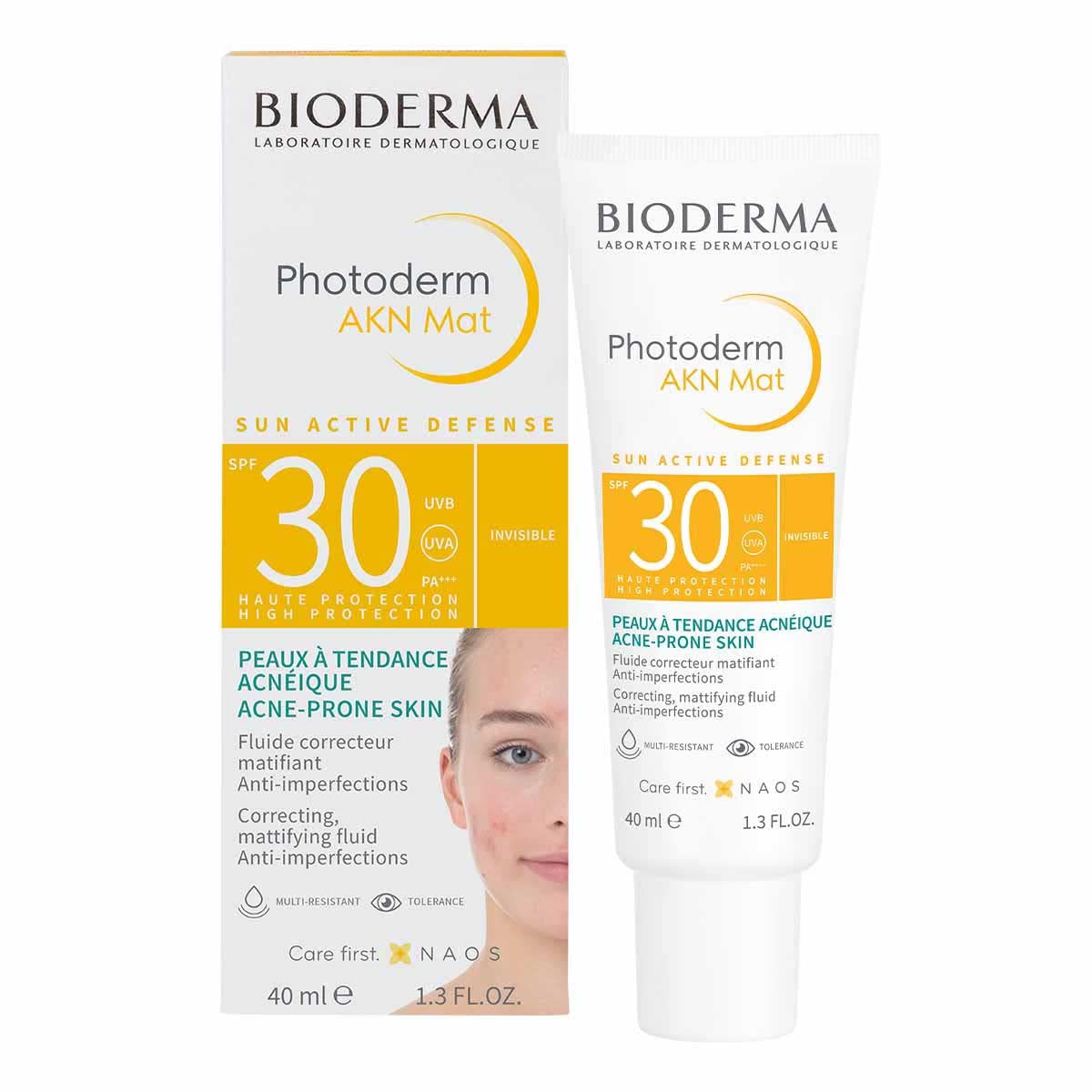 Bioderma Photoderm AKN Mat SPF 30 Mattifying Anti-Blemish Sunscreen Combination Acne-Prone Skin. 40ml