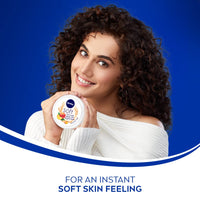 NIVEA Body Lotion for Very Dry Skin, 600 ml & NIVEA Soft Playful Peach, Light Moisturizer Cream for Face, Hands and Body, Instant Hydration, Non-Greasy Cream with Vitamin E & Jojoba Oil 200 ml