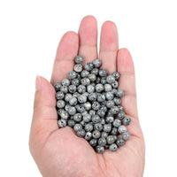 Bymitel 210pcs Natural Crystal Beads Stone Gemstone Round Energy Healing Loose Beads with Stretch Cord for Jewelry Making Bracelets Anklets (Map Jasper, 6mm 210pcs) Map Jasper