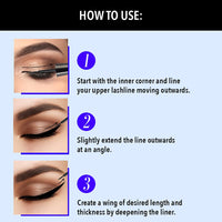 Blue Heaven Intense Black Eyeliner Glide-On | Waterproof Smudge Proof, Long lasting One Stroke Finish Liquid Eyeliner, 4ml