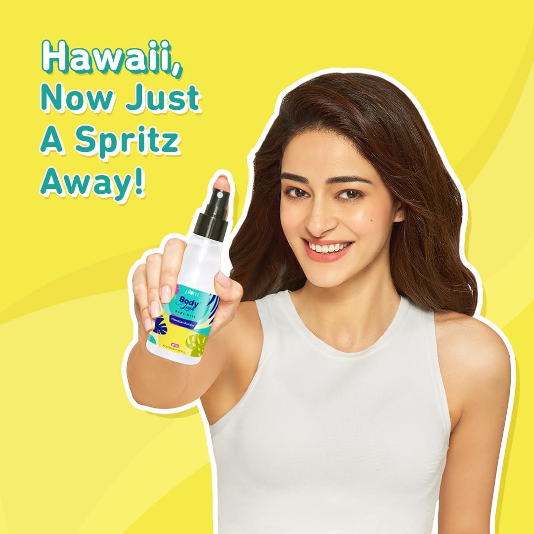 Plum Body Lovin' Beachy Combo For Women, Vanilla & Hawaiian Rumba Vibes Body Mist Duo, Super-Refreshing, Aloe-Infused, Body Mist, 300ml