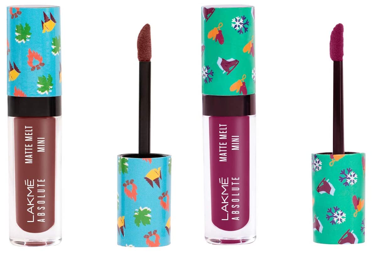 Lakmé Liquid Lipstick Brown Souvenir (Matte) & Lakmé Liquid Lipstick Magenta Rhythm (Matte)