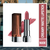 Maybelline New York Matte Lipstick - Intense Colour 677 Noho Amber & Color Sensational Creamy 660 Touch of Spice, 3.9g