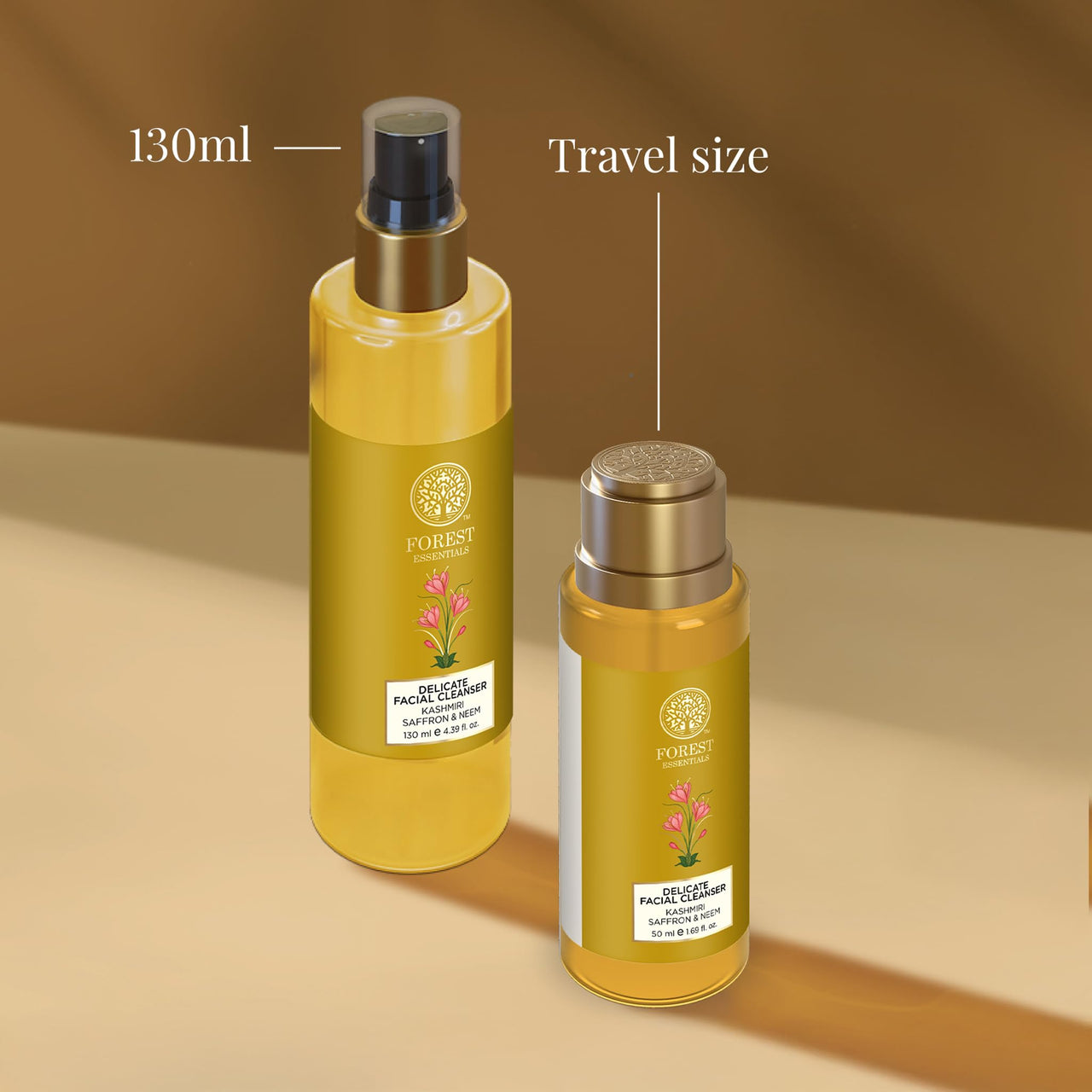 Forest Essentials Delicate Saffron & Neem Facial Cleanser with Hyaluronic Acid & Niacinamide | Designed For Acne Prone & Sensitive Skin | Gentle, Clarifying Face Wash | Sulphate & Paraben Free