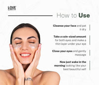 Love Earth Organic Under Eye Gel with Aloe Vera & Cucumber Extracts Reduces Dark Circles, Puffiness and Fine Lines 50gm