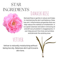 EcoBerry Damask Rose Vetiver Dusting Powder,Chemical &Talc Free,Hypoallergenic,Organic Certified Ingredients,No Whitish Cast, Mattify,Non-Comedogenic, Sensitive Skin,100% Natural & Handmade,Vegan 50g