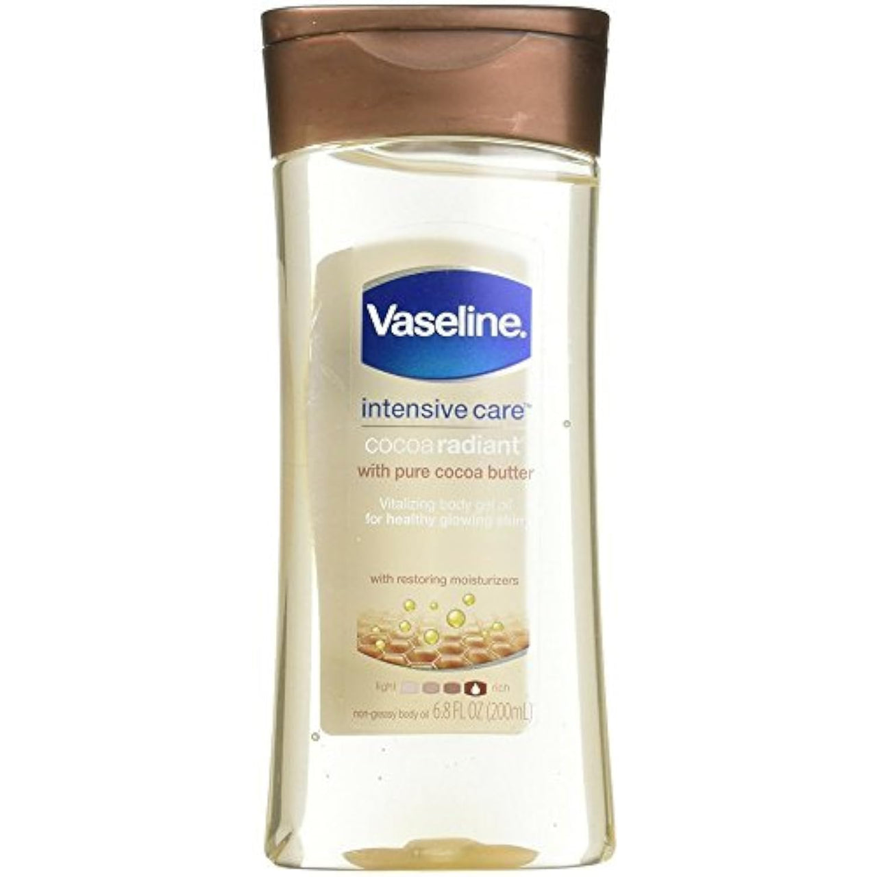 Vaseline Intensive Care Cocoa Radiant Gel Oil 6.8oz (6 Pack)