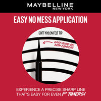 Maybelline New York 48-Hour Dip In Tattoo Eye Liner - Black, Smudge-proof and Heat Resistance, Waterproof Eyeliner. Maybelline 2x Hyper-condensed Carbon Black Eyeliner | 2.1 ml