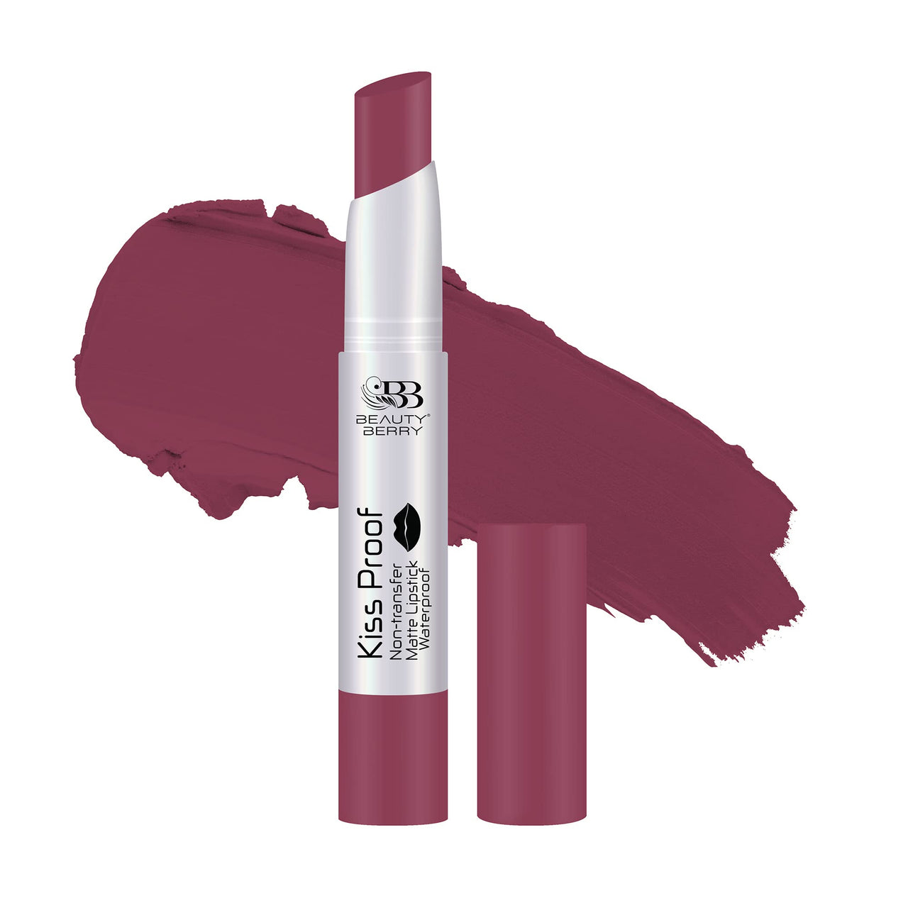 Beauty Berry Matte Lipstick | Highly Pigmented, Long Lasting, Non-Drying, Non-Transfer, Waterproof & Smudge Proof | On Mode