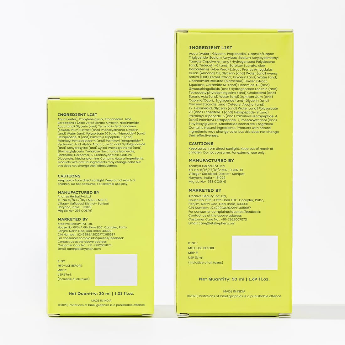 Hyphen Daily Night-Care Routine for Combination & Oily Skin with Face Serum & Barrier Care Cream | Glow & Moisturize Skincare Essentials | Rich in Ceramides, Niacinamide & Hyaluronic Acid | Pack of 2