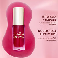 mCaffeine Shades Hydra Gloss Tinted Lip & Cheek Oil | Intense Hydration,Non-sticky & Plumps Lips | Infused with Squalane & Rich Oil Blend | Juicy, Glazed Lips with Natural Tint | Lipstick for Women | 5 ml - Cherry Glaze