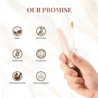 Just Herbs Full Cover Filter Finish Under Eye Light Weighted Matte Finish Concealer for Face Makeup 5 ml (Vanilla)