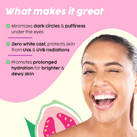 The Plant Fix Plix Under-Eye Gel and SPF 50+ Guava Glow Sunscreen Combo, For Glowing Skin & Reducing Dark Circles, 3% Niacinamide, Ceramides, Vitamin C | For Women & Men, All Skin Types