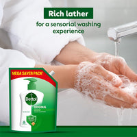 Dettol Liquid Handwash Refill - Original Hand Wash- 1350ml | Germ Defence Formula | 10x Better Germ Protection
