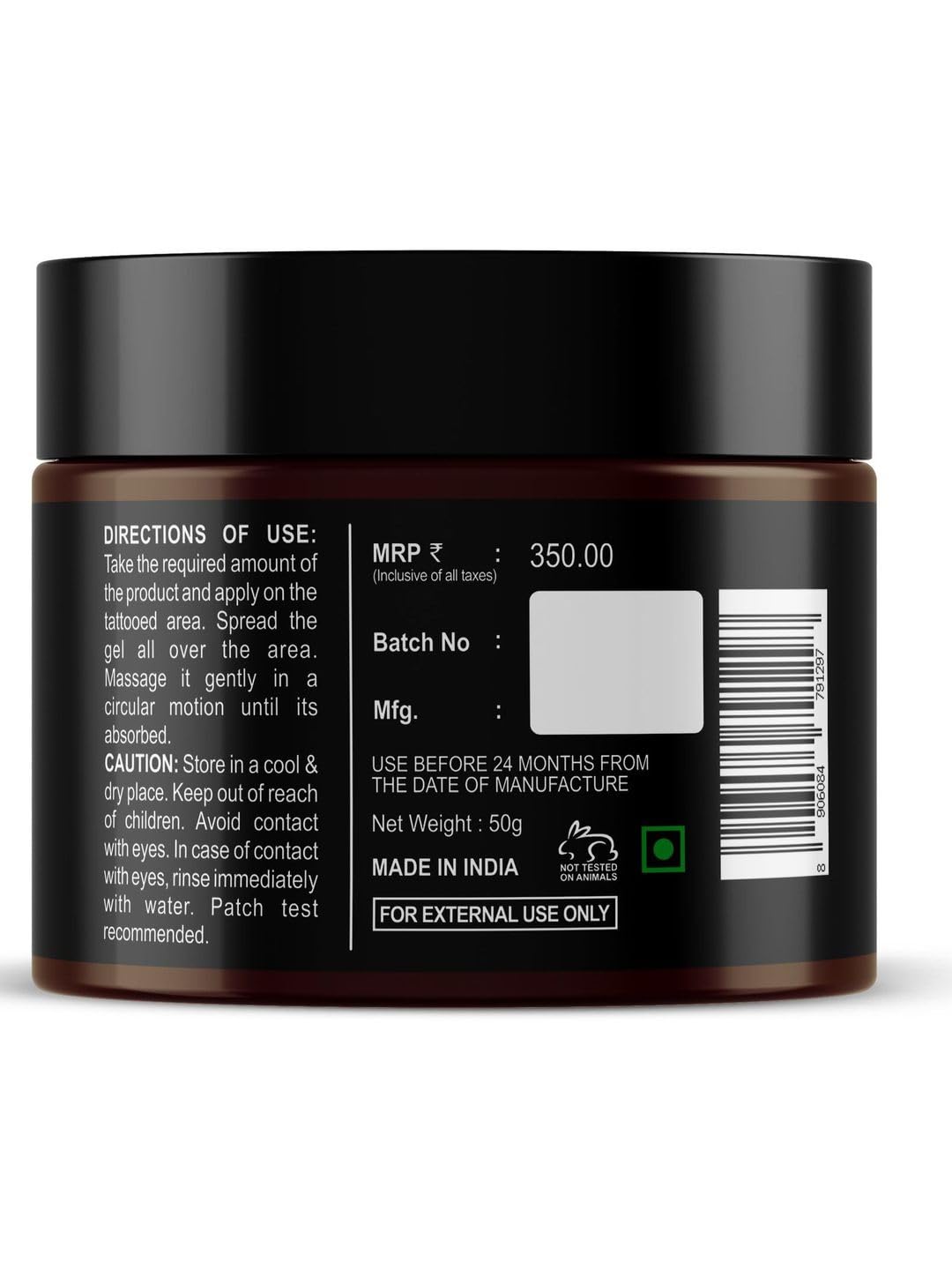 Beardo Tattoo Shiner Hydro Gel, 50g (Pack of 2) | Heals & Maintains Tattoo Ink | Tattoo Shiner for Men | Brighten & Shine Tatoo for Men