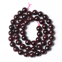 AAA Natural Garnet Stone Beads for Jewelry Making Energy Crystal Healing Power Gemstone DIY Bracelet Necklace 8mm 45pcs (8mm, Garnet )
